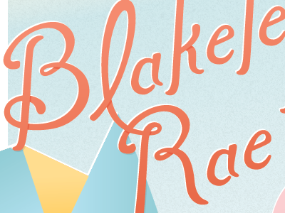 Blakeley Invite design illustration invitation lettering typography