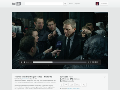 YouTube (1.0) clean grey redesign simple ui website white youtube