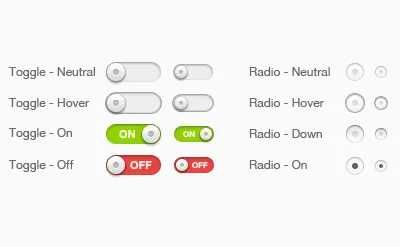 UI Pack - Selectables radio toggle ui