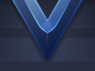 Triangle Insignia blue glow insignia logo shiny triangle