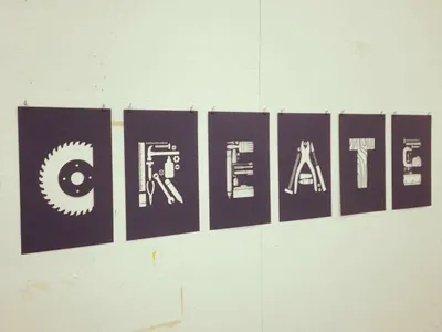 CREATE instagram laser cut type typography