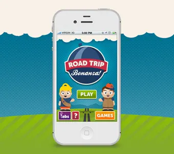 Road Trip Bonanza! Mobile App app design game ios iphone mobile road trip