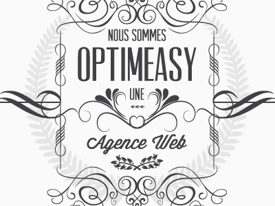 Optiemasy Agence Web agence badge black floral grayscale optimeasy retro vintage