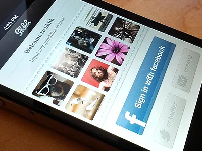 Login page clean iphone login mobile texture ui white