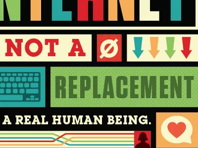 The Internet arrows coaches loupe connections dots girl heart icons pop the internet typography Ø