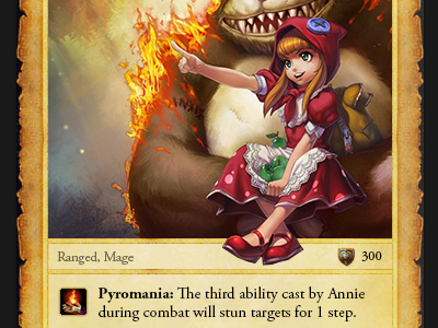 LOL TCG Card Concept annie artwork card concept league of legends lol tcg