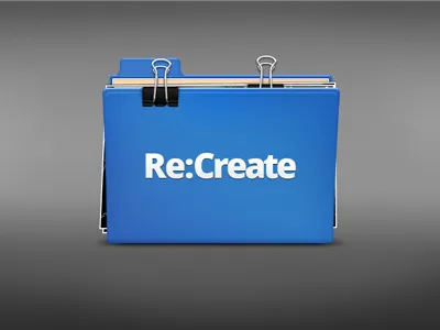 Recreate icon WIP blue file folders glow google icons image paper rebirth saurabhj ui web