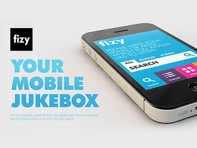 fizy - iPhone App iphone landing page search