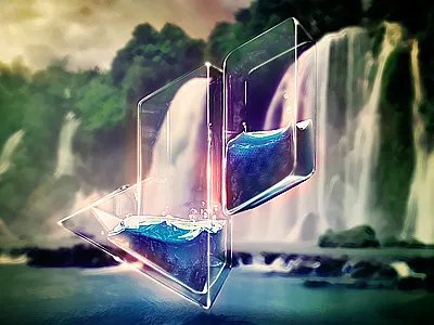 Glass Logo Design Artwork (Final) branding concept design designers glass graphic graphic design graphics illustration liquid logo logo designers nature pease resort water