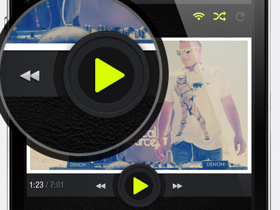 myspace iPhone Concept App PLAY button iphone app ui design user interface