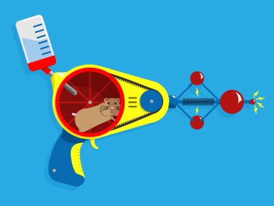 Hamstamatic animal hamster illustration ray gun raygun weapon