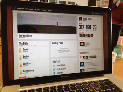 Dashboard Layout audacious bible christian dashboard