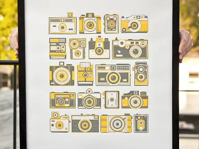 Retro Camera camera illustration retro shapes simple vector vintage