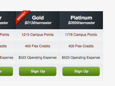 Pricing Table button pricing pricing table ribbon table ui web