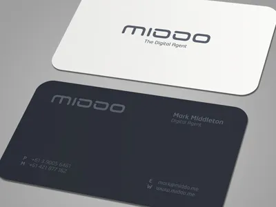 MIDDO Business Card agent brand identity business card corporate identity digital effendy entrepreneur identity logo middo mockup stationary stationery strategies tech type typography visiting card