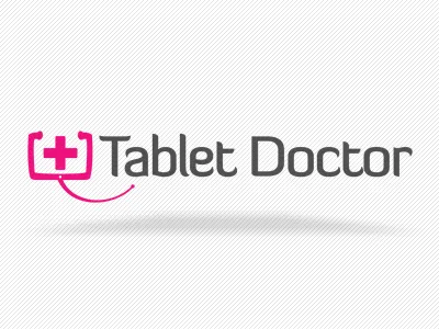 Tablet Doctor Logo app application brand branding business corporate creative digital doctor emergency health identity impressive ipad logo logotype pad pc pink repair service software stethoscope studio tablet tablet pc technical technical service unique