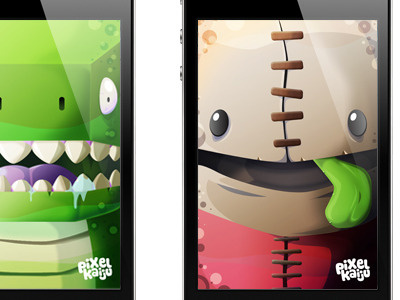 Free wallpapers characters illustration iphone pixelkaiju wallpapers