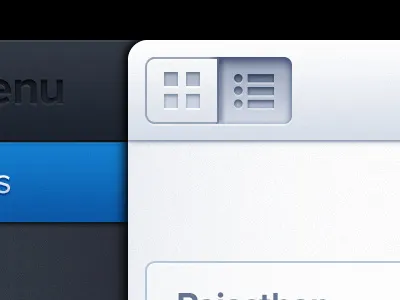 Monthly Dribbble Post blue details grid ipad light list
