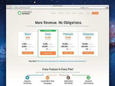 Pricing Page crm interface landing page pricing ui user interface ux web design webdesign website