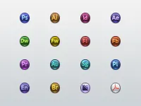 Circular Spectacular CS6 Icon Set 16px acrobat adobe after effects audition bridge creative suite cs6 dreamweaver encore fireworks flash flash builder icons illustrator indesign media encode photoshop prelude premiere speedgate