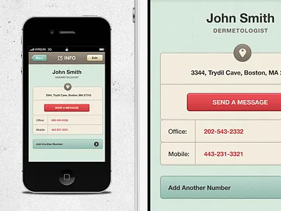 Iphone App Shot app blue brown iphone red ui ux yellow