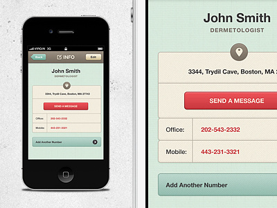 Iphone App Shot app blue brown iphone red ui ux yellow