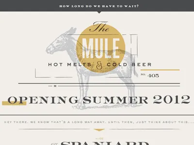 Mule Splash Page brand branding identity logo restaurant splash web