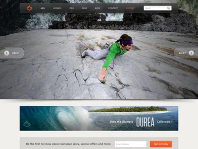 Ourea Web Home home landing mountain nav ourea slideshow web web design website