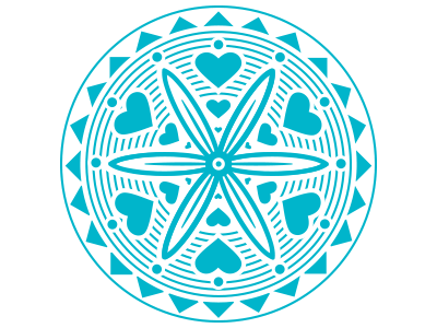 Coaster 2 blue coaster dutch favor flower folk hearts hex illustration letterpress pennsylvania sign soon to be letterpressed wedding