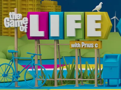 Toyota Prius C / Game of Life ad advertising c4d campaign cgi illustration print vray