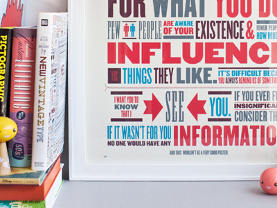 Dear Typography, screen print typography
