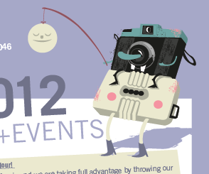 LOMOGRAPHY camera flyer illustration lomography