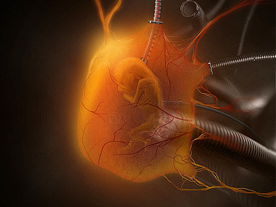 Artificial life 3d matte painting