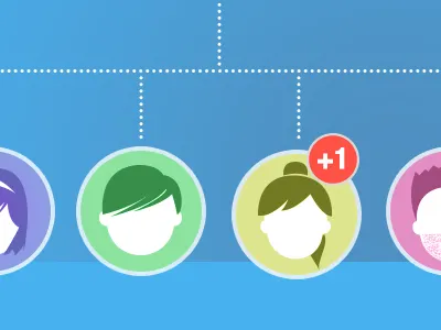 Plus One - Start with a Friend. End with an Adventure. color hearts illustration love vertical welcome