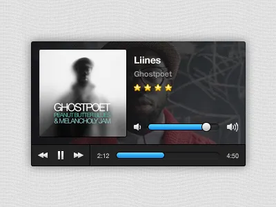 Free Mini Music Player (psd included) audio free interface music player psd ui widget