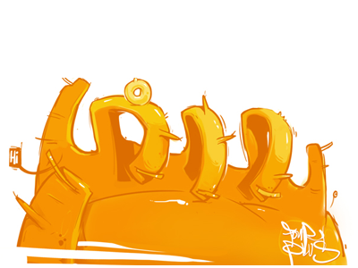 Ohhh yeah! arsek graffiti hand illustration jelio dimitrov photoshop raster