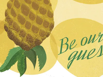 Pineapple Invitation hospitality illustration invitation pineapple type