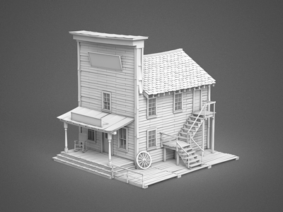 Render Practice 3d addison ao gi modell neat rendering shop small