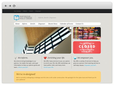 Library website 2.1 droid serif gray library website white wordpress yellow
