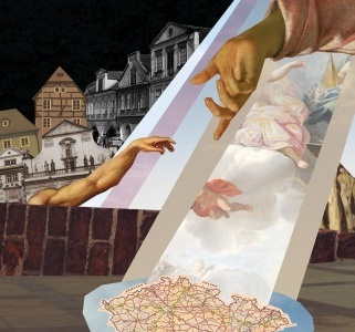 Cheb Flyer classic collage cutouts design graphic design modern photo religious traditional
