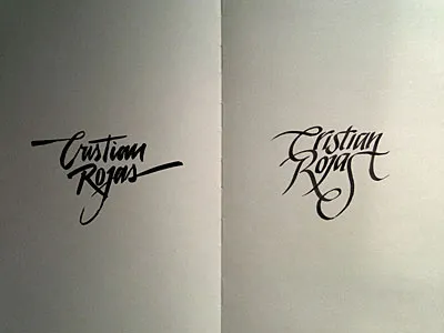 Cristian Rojas – sketches callygraphy lettering typography