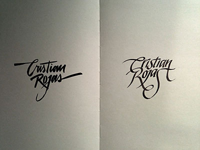Cristian Rojas – sketches callygraphy lettering typography