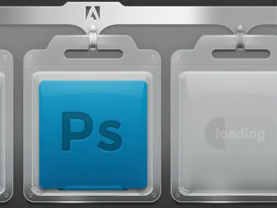 Adobe Shelf adobe app app store engraved hanger icon icons illustrator ipad iphone letter press loading market metal mobile package photoshop plastic shelf software store