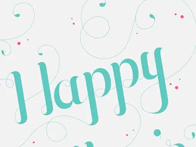 Mother's Day lettering card curly dots feminine lettering mother mothers day script swirls teal