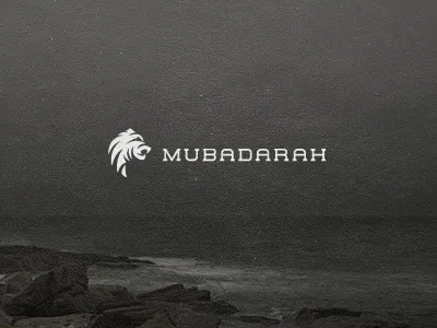 Mubadarah mark + typeface black branding logo mark mubadarah symbol white