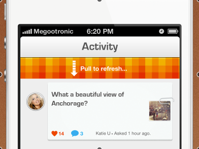 Pull to refresh... asknative blue grey ios orange photoshop pull to refresh red ui