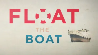 FLOAT the BOAT 3 boat float the boat gradient logo mark non profit simple vector web