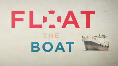 FLOAT the BOAT 3 boat float the boat gradient logo mark non profit simple vector web