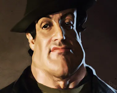 Rocky caricature illustration rocky