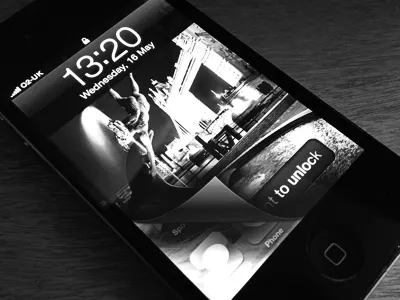 iPhone lock screen page curl curl home interaction ios iphone lock page paper screen slide
